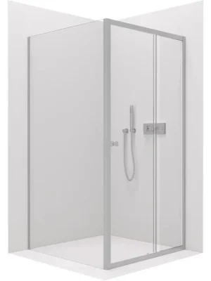Značkový CERANO - Sprchový kout Varone POINT L/P - 6 mm - chrom, transparentní sklo - 110x80x195 cm - posuvný