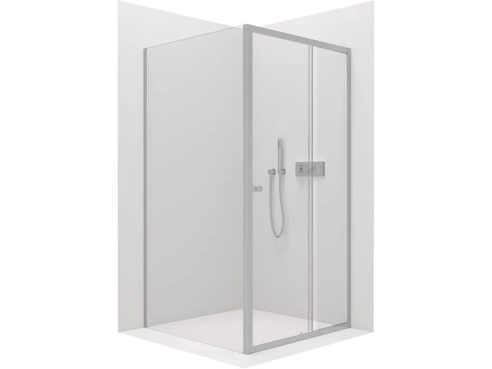 Značkový CERANO - Sprchový kout Varone POINT L/P - 6 mm - chrom, transparentní sklo - 110x80x195 cm - posuvný