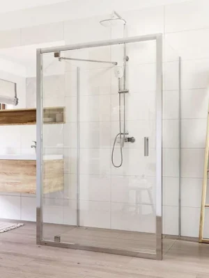 Značkový Mereo Sprchový kout Lima, obdélník do prostoru U, pivotový, 90x80x90 cm, chrom ALU, sklo Čiré CK87893K