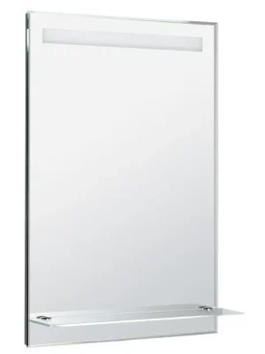 Akce Aqualine Zrcadlo s LED osvětlením a policí 60x80cm, kolébkový vypínač ATH53