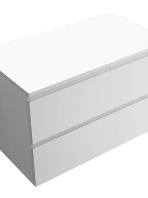 Akční Cena CERANO - Koupelnová skříňka Carole s deskou pod umyvadlo - 18 mm - bílá matná - 101x49,8x46,5 cm