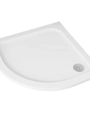 Akční Cena CERANO - Sprchová vanička čtvrtkruhová Piato - litý mramor - bílá lesklá - 90x90x3 cm