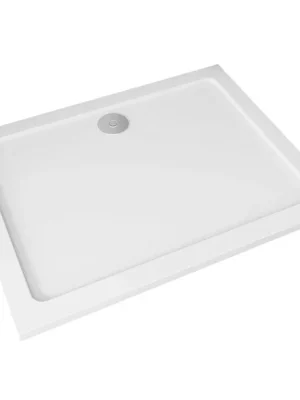Značkový CERANO - Sprchová vanička obdélníková Piato - litý mramor - bílá lesklá - 140x90x3 cm