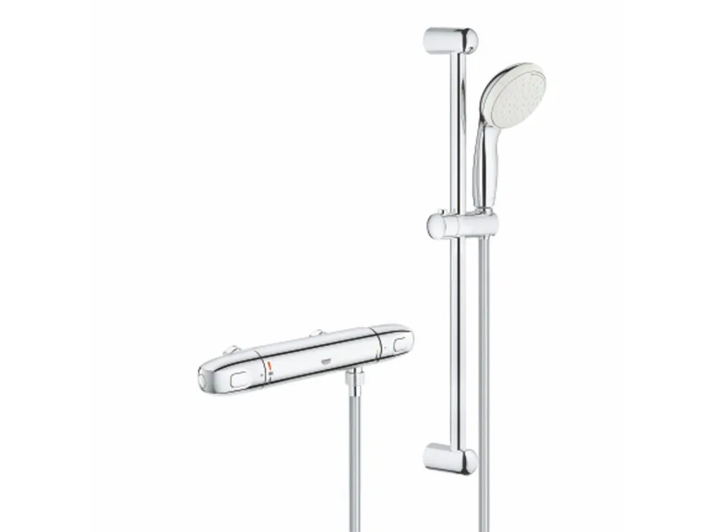 Doprava Zdarma Grohe Grohtherm 1000 sprchový set s termostatem na zeď, rozteč 120 mm, chrom 34153004