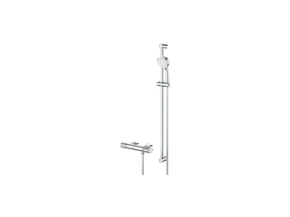 Grohe Grohtherm 1000 Performance sprchový set s termostatem na zeď, 2 proudy, chrom 34784000 Cenová Bomba