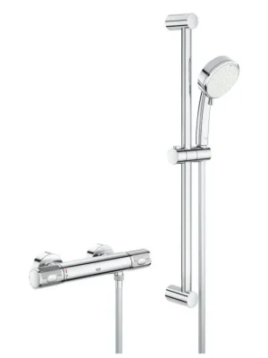 Finální Výprodej Grohe Grohtherm 1000 Performance sprchový set s termostatem na zeď, 2 proudy, chrom 34834000