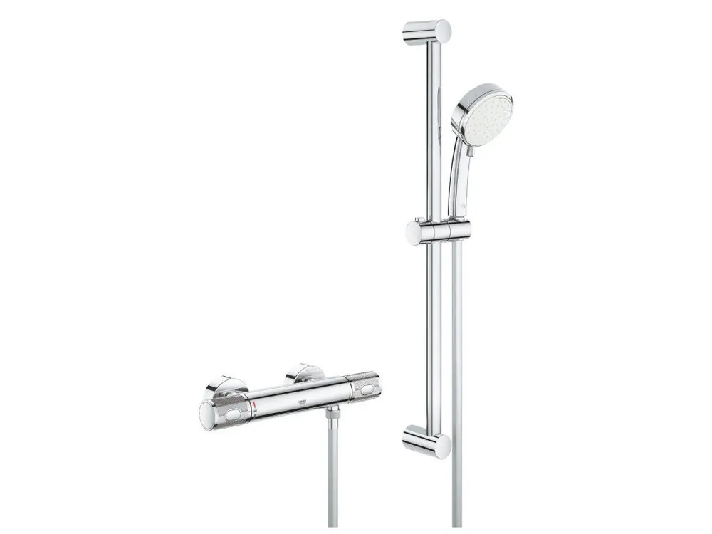 Finální Výprodej Grohe Grohtherm 1000 Performance sprchový set s termostatem na zeď, 2 proudy, chrom 34834000