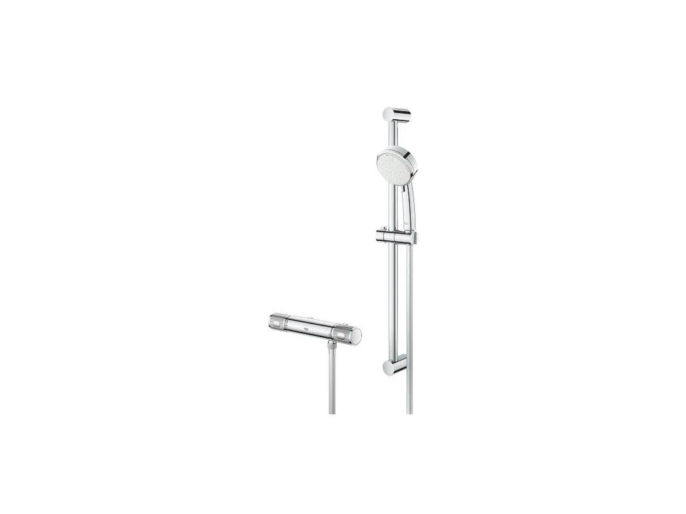 Grohe Grohtherm 1000 Performance sprchový set s termostatem na zeď, 2 proudy, rozteč 120 mm, chrom 34786000 Expresní Doručení