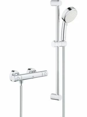 Autentický Grohe Grohtherm 800 Cosmopolitan sprchový set s termostatem na zeď, 2 proudy, chrom 34768000