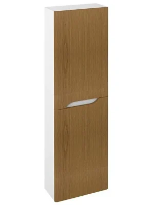 Zlevněný Sapho MEDIENA skříňka vysoká 40x140x20cm, 2x dvířka, levá/pravá, bílá mat/dub natural MD452