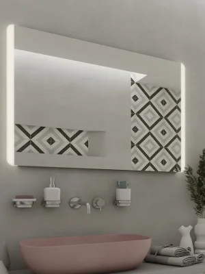 Akce Nimco OBDELNÍKOVÁ - OBLÉ ROHY LED zrcadlo 800x700 ZP 17003