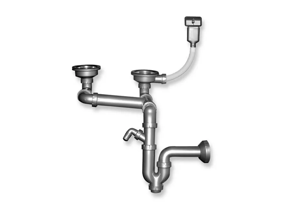 Novaservis Sifon dřezový na dvojdřez 89mm přepad z dřezu plast NSP620 Značkový