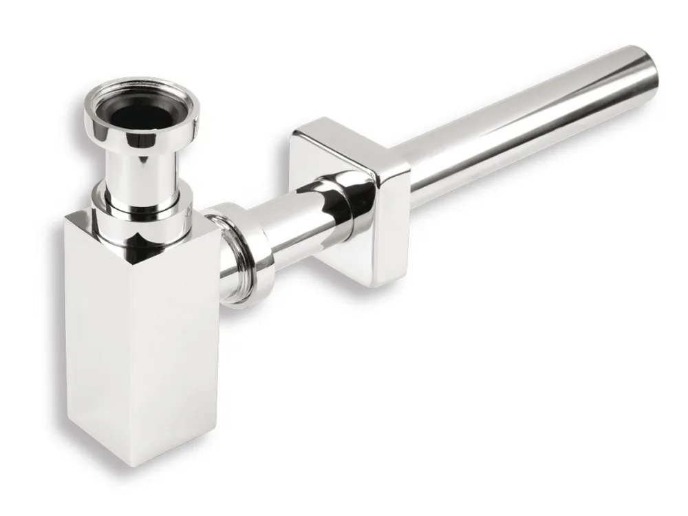 Nová Kolekce Novaservis Sifon umyvadlový celokovový,hranatý chrom 21,0