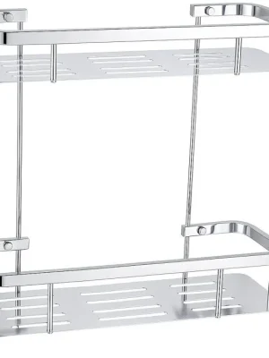 Značkový CERANO - Nástěnná koupelnová polička Alto - chrom