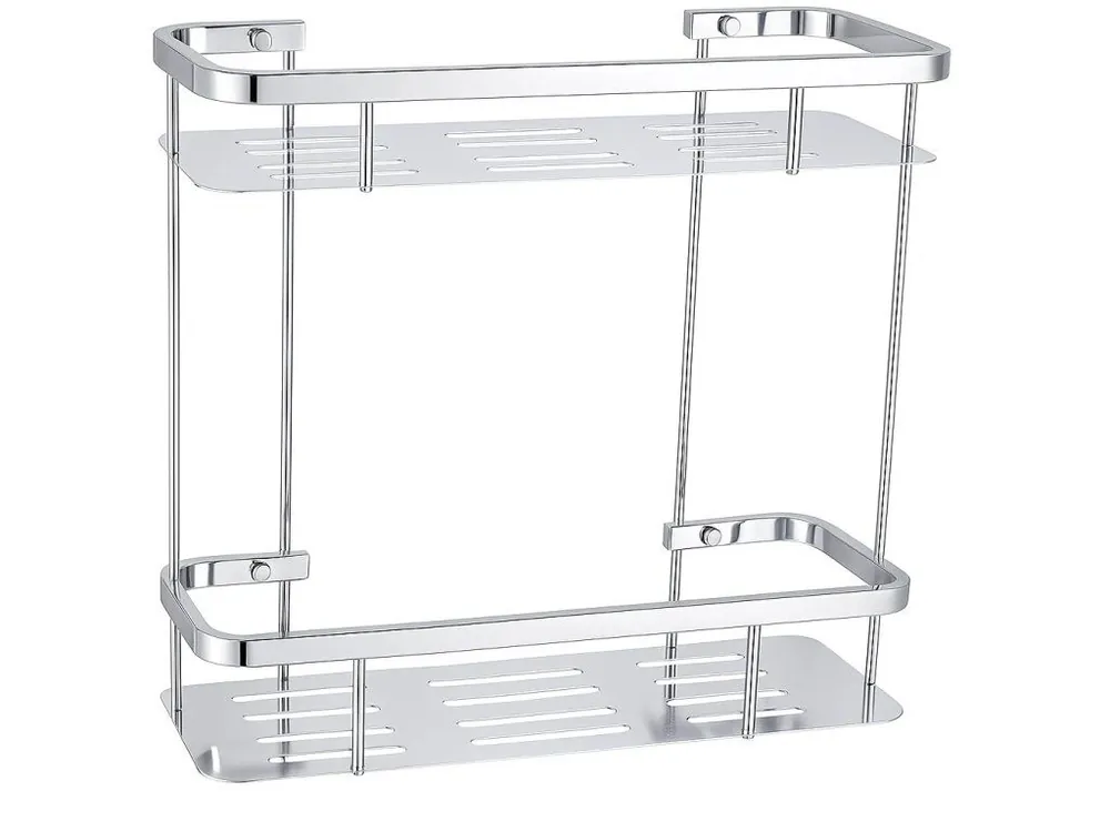 Značkový CERANO - Nástěnná koupelnová polička Alto - chrom