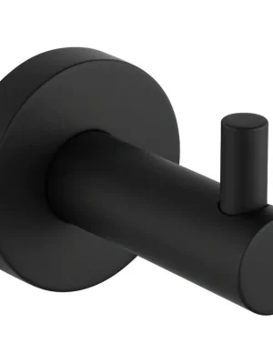 Značkový CERANO - Nástěnný věšák na ručníky Lineo - černá matná