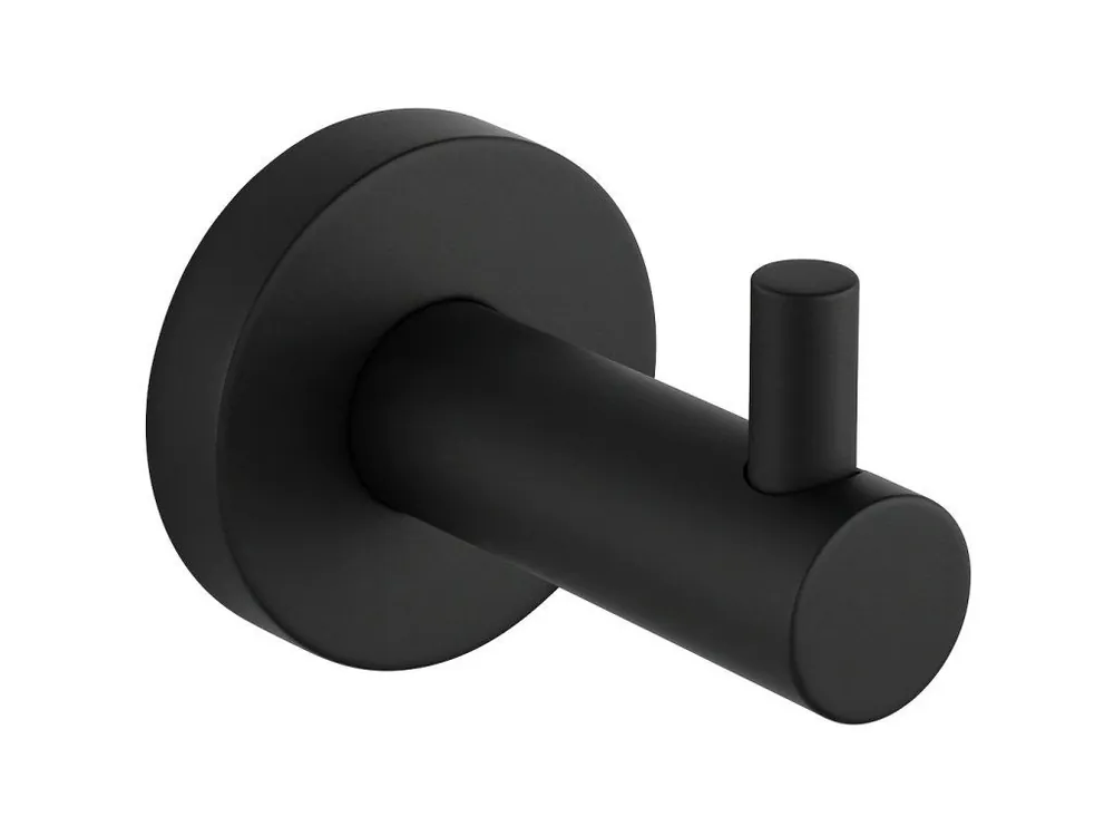 Značkový CERANO - Nástěnný věšák na ručníky Lineo - černá matná