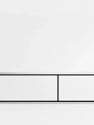 Originální Ovládací tlačítko splachovadla Mexen Fenix 11 - bílé matné - dvojčinné - plastové, 601100