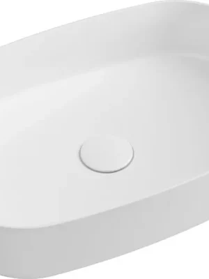Víkendová Akce Isvea INFINITY OVAL keramické umyvadlo na desku, 55x36cm, bílá 10NF65055