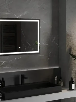 Horká Nabídka Obdélníkové zrcadlo MEXEN MIKO 80x60 cm - s LED podsvícením a vyhříváním, 9819-080-060-611-00