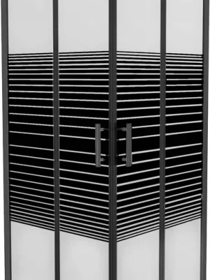 Sprchový kout MAXMAX MEXEN RIO black stripe - 80x80 cm, 860-080-080-70-20 Koupit Online