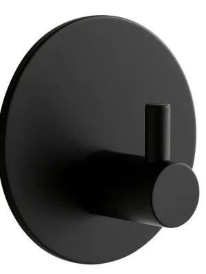 Značkový CERANO - Samolepící věšák na ručníky Reno - černá matná