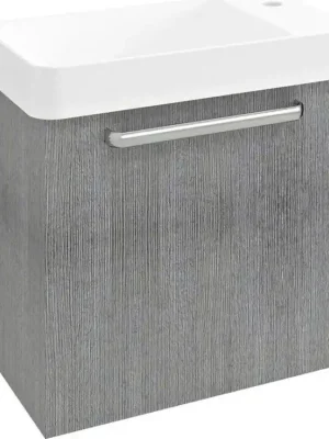 Značkový Sapho LATUS VIII umyvadlová skříňka 51x50x28cm, dub stříbrný LT080-1111