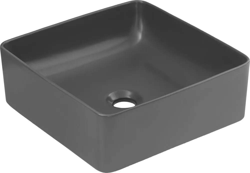 Akce Keramické umyvadlo SQUARE 37 DP - šedé matné