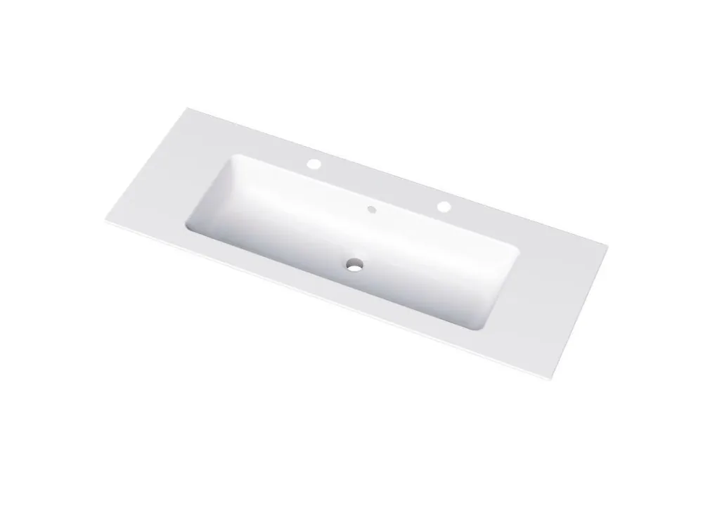 Víkendová Akce Keramické umyvadlo Pura 120 se 2 otvory pro baterii - bílé