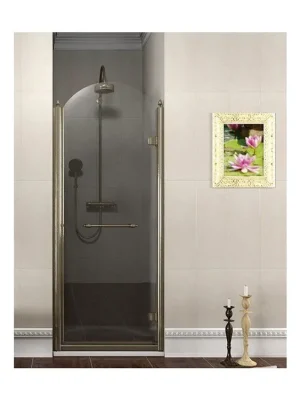 Horká Nabídka ANTIQUE sprchové dveře otočné, 800mm, pravé, ČIRÉ sklo, bronz, světlý odstín