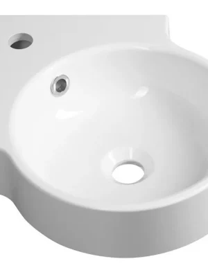 KAORI umyvadlo rohové, litý mramor, 38x38cm, bílá Sleva