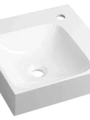 Nízká Cena EMONA umyvadlo rohové, litý mramor, 40x40cm, bílá