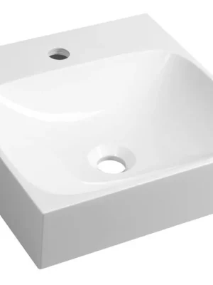 EMONA umyvadlo, litý mramor, 40x40cm, bílá Hit Sezóny