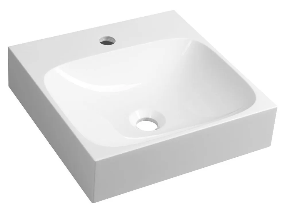 EMONA umyvadlo, litý mramor, 40x40cm, bílá Hit Sezóny