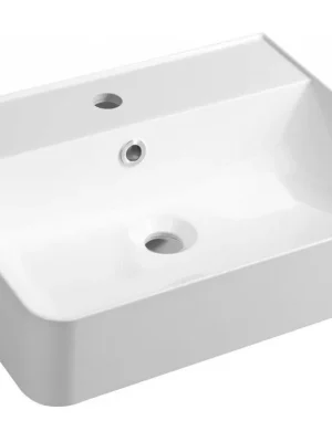 Rychlé Dodání KVANTA umyvadlo, litý mramor, 50x40cm, bílá