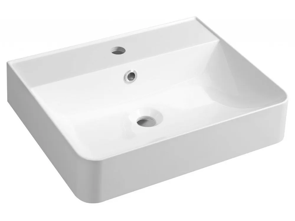 Rychlé Dodání KVANTA umyvadlo, litý mramor, 50x40cm, bílá