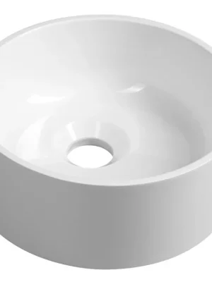 Výhodná Nabídka SANNA umývátko na desku, litý mramor, průměr 25cm, bílá