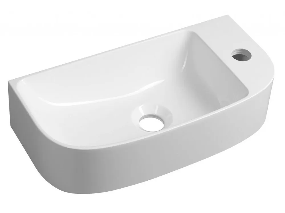 ALGA umyvadlo, litý mramor, 44x22cm, bílá Bezpečná Platba