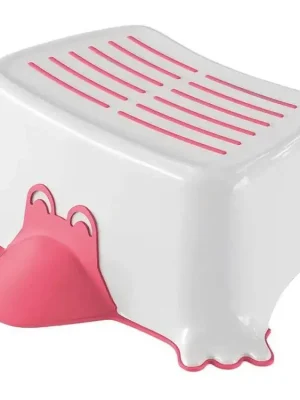 Bezpečná Platba DUCK dětské protiskluzové stupátko do koupelny, růžová