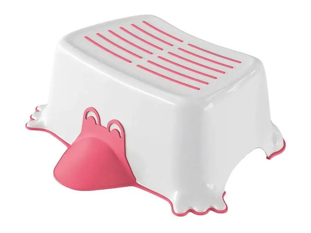 Bezpečná Platba DUCK dětské protiskluzové stupátko do koupelny, růžová