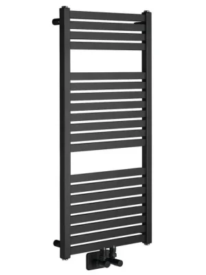 Značkový Aqualine TONDI otopné těleso rovné 450x970 mm, středové připojení, černá mat DT456T