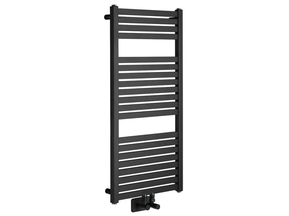 Značkový Aqualine TONDI otopné těleso rovné 450x970 mm, středové připojení, černá mat DT456T