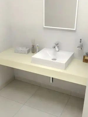 Značkový Sapho TAILOR rockstone deska 160x50 cm, provedení límce F