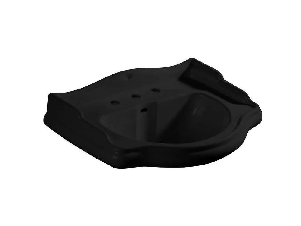 Vysoce Kvalitní RETRO keramické umyvadlo 73x54cm, 3 otvory, černá mat