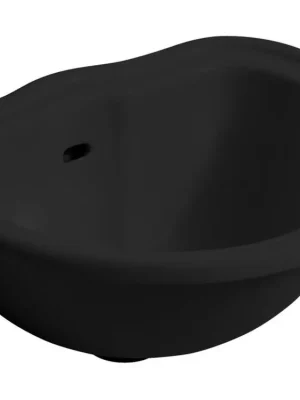 Nová Kolekce RETRO keramické umyvadlo zápustné, 50x41cm, černá mat