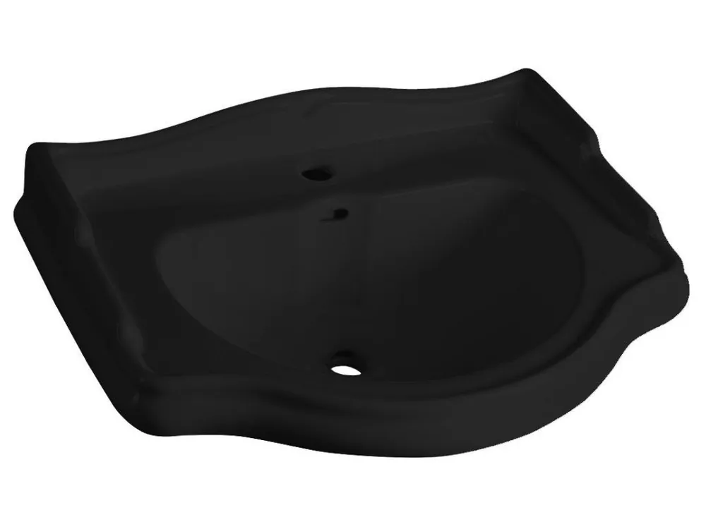 RETRO keramické umyvadlo 69x52cm, černá mat Speciální Cena