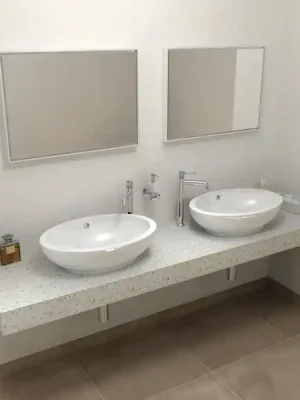 Zlevněný Sapho TAILOR rockstone deska 200x50 cm, provedení límce L