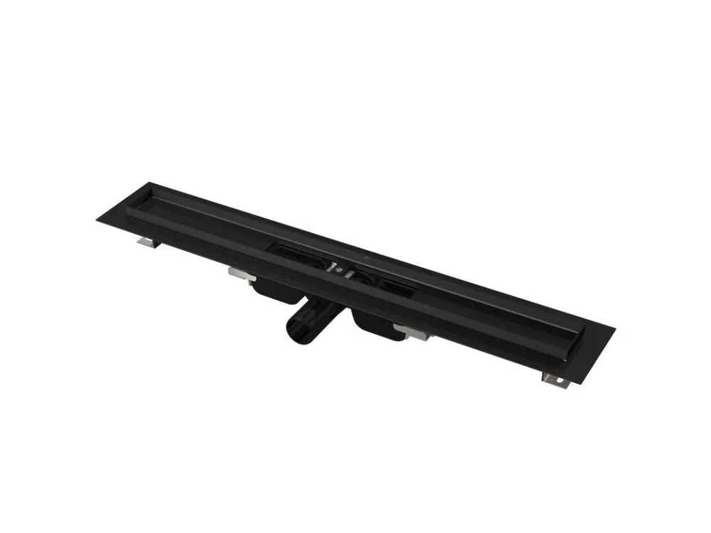 Akce Podlahový žlab s okrajem pro perforovaný rošt, černá-mat APZ101BLACK-950