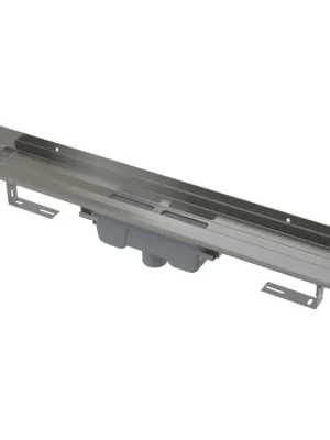 Značkový Podlahový žlab s okrajem pro plný rošt a s pevným límcem ke stěně, svislý odtok APZ1016-300