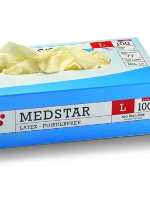 Ověřený SCHULLER EH'KLAR® Rukavice MEDSTAR LATEX PF jednorázové, nepudrované, 100 ks
